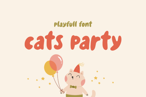 Cats Party: A Playful Display Font for Editorial Creativity