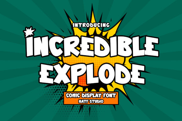 Incredible Explode: A Bold Display Typeface for Web Design