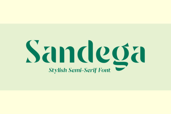Sandega: A Modern Display Font for Editorial Design