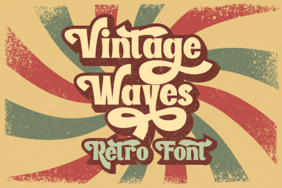 Vintage Waves: A Timeless Display Font for Creative Makers